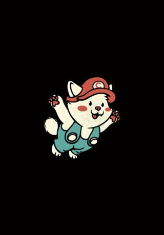 Little Vintage Kitty Video Game 80s