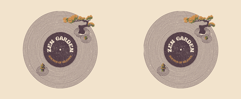 Vinyl Japanese Zen Garden Musical Notes