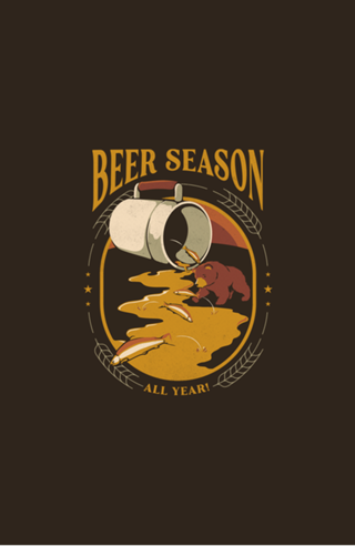 Beer Bear Hunting Salmon German Patrick