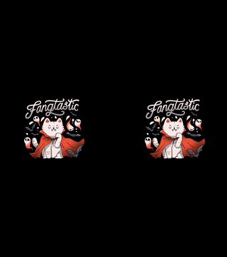 Fangtastic Vampire Halloween Bat Cat