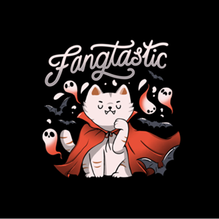 Fangtastic Vampire Halloween Bat Cat