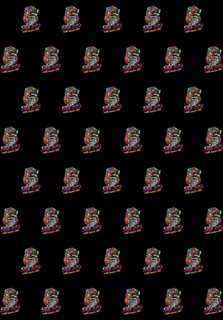 80s Will Never Die Skeleton Cube Vintage