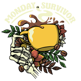 Monday Survivor Skeleton Hand Coffee