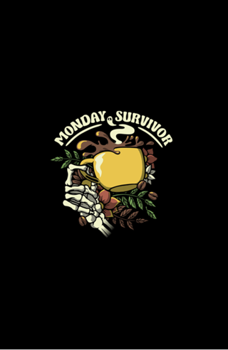 Monday Survivor Skeleton Hand Coffee