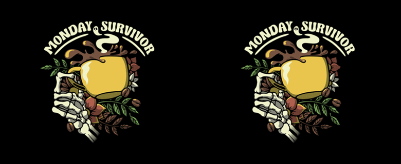 Monday Survivor Skeleton Hand Coffee