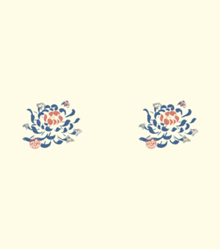 Vintage Japonese Flower Koi