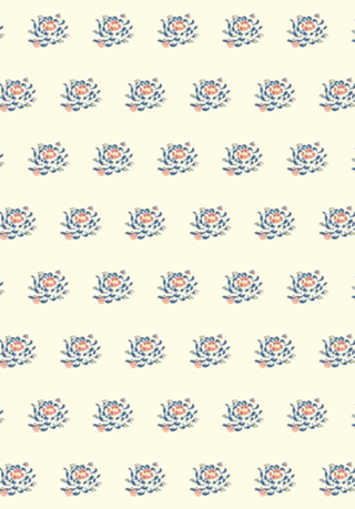 Vintage Japonese Flower Koi