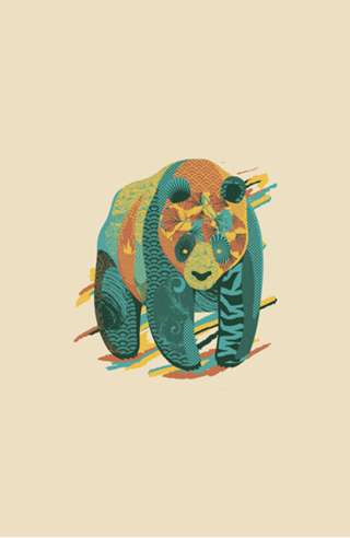 Colorful Tattooed Panda Textures