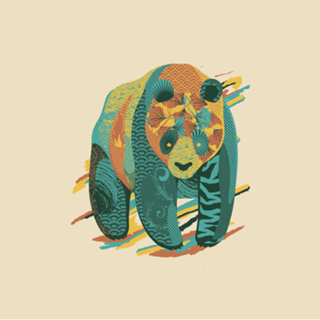 Colorful Tattooed Panda Textures