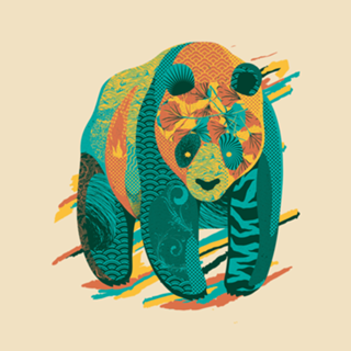 Colorful Tattooed Panda Textures