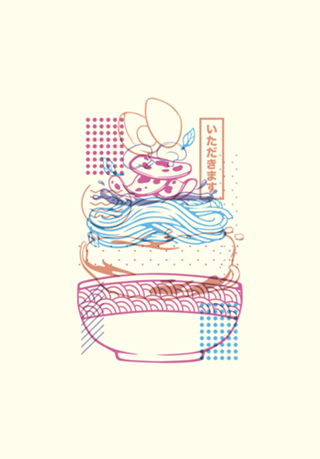 Neon Sign Noodles Ramen