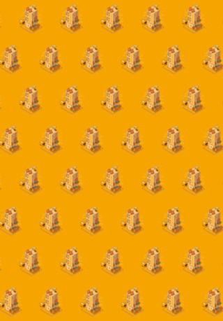 Orange School Kawaii Fruits