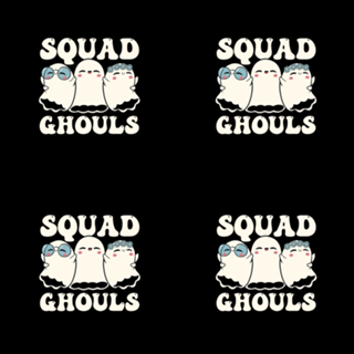 Squad Ghouls Halloween Cute Ghosts