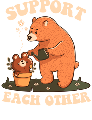 Support Each Other Lovely Bears