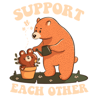 Support Each Other Lovely Bears