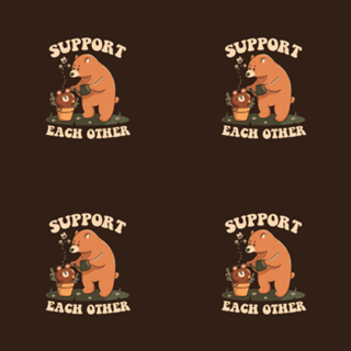 Support Each Other Lovely Bears