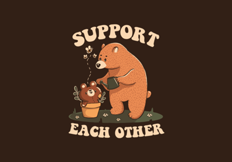 Support Each Other Lovely Bears