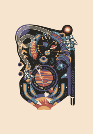 Pinball Space Machine Light