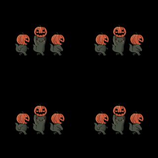 Halloween Pumpkin Cats