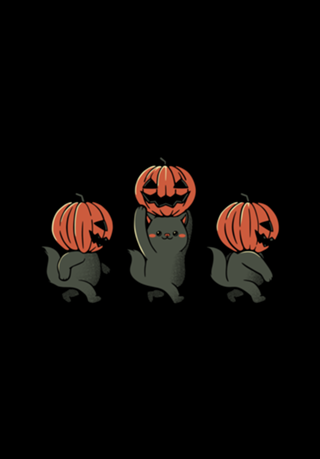Halloween Pumpkin Cats