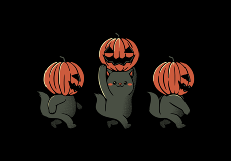 Halloween Pumpkin Cats