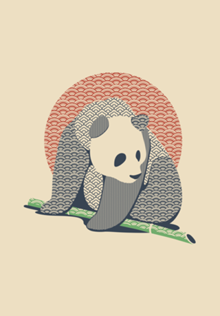 Japanese Pattern Tattooed Panda