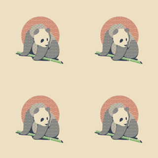 Japanese Pattern Tattooed Panda