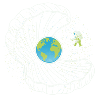 Oyster Pearl Earth Astronaut