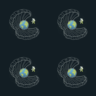 Oyster Pearl Earth Astronaut