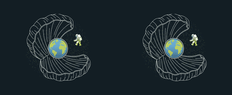 Oyster Pearl Earth Astronaut