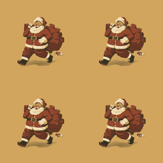 Santa Claus Naughty Boys Charcoal Kids