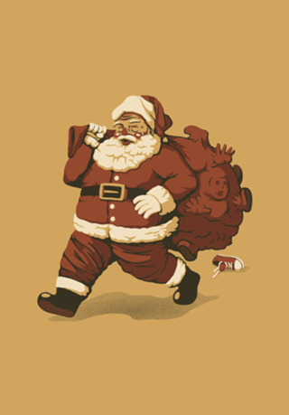 Santa Claus Naughty Boys Charcoal Kids