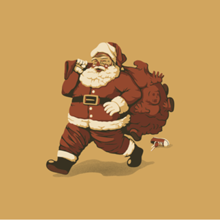 Santa Claus Naughty Boys Charcoal Kids