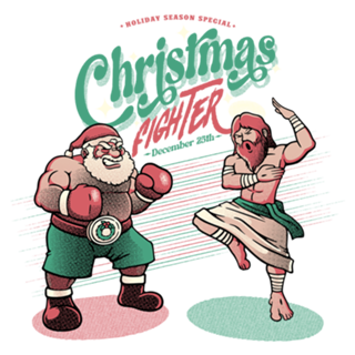 Holidays Fighting Jesus X Santa Claus