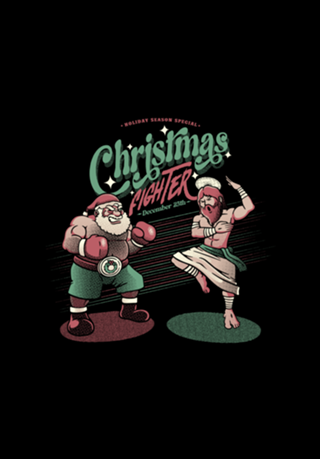 Holidays Fighting Jesus X Santa Claus