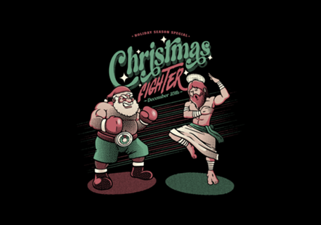 Holidays Fighting Jesus X Santa Claus