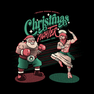 Holidays Fighting Jesus X Santa Claus