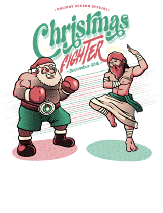 Holidays Fighting Jesus X Santa Claus