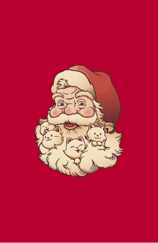 Santa Beard Full of Cats