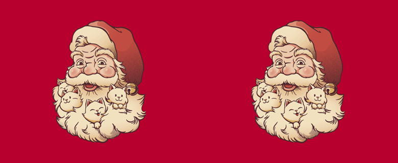 Santa Beard Full of Cats
