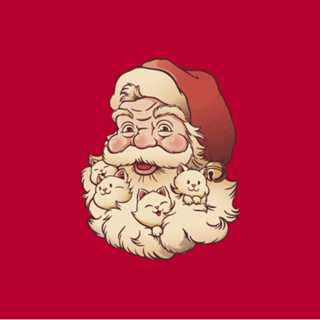 Santa Beard Full of Cats