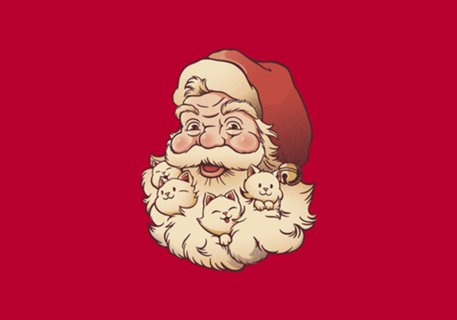 Santa Beard Full of Cats