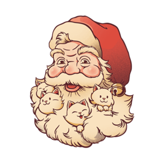 Santa Beard Full of Cats