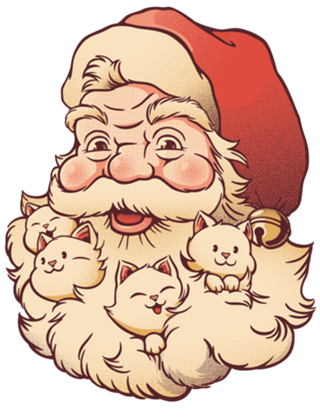 Santa Beard Full of Cats