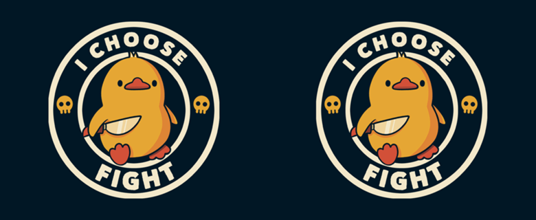 I Choose Fight Funny Duck