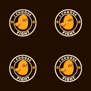 I Choose Fight Funny Bird