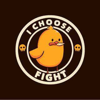 I Choose Fight Funny Bird