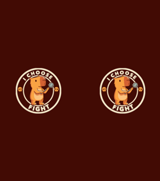 I Choose Fight Funny Capybara