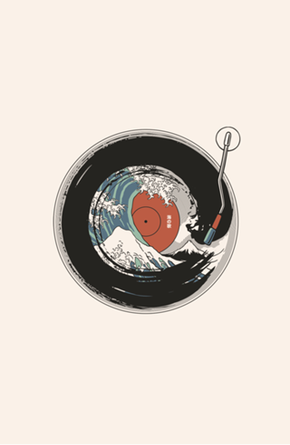 Enso Circle Vinyl Japanese Vintage