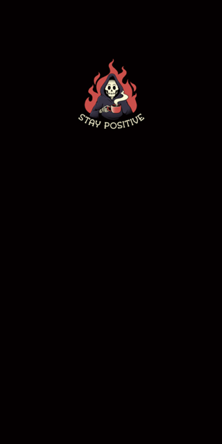 Stay Positive! Death Drinking Coffee